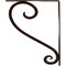 Ekena Millwork Edwards Wrought Iron Bracket, (Single center brace), Antiqued Bronze 1 1/2"W x 12"D x 15"H BKTM01X12X15SEDABZ - alternate 8